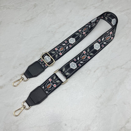 New Cross-Border Adjustable Mobile Phone Lanyard Crossbody Single Long Shoulder Strap Hanging Neck Hanging Chain Pattern Retro Webbing Bag Strap