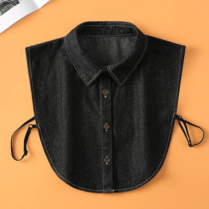 Cotton Brushed Plaid Winter Sweater Fake Collar Collar Protector Unisex Shirt Collar Fashionable Versatile Fake Collar