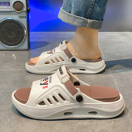 Slippers for Men's Summer Outer Wear, Trendy Brand, Beach Sandals, Outdoor Dual-Purpose Sandals