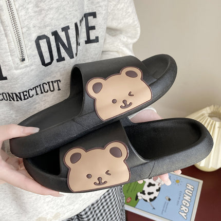 Bathroom Shower Non-Slip Trendy Internet-Famous Indoor Home Use Sandals Japanese Style Thick-Soled Dog Slippers for Women
