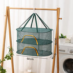 Dark green-(medium 2 layers 40*60cm)-multifunctional drying net