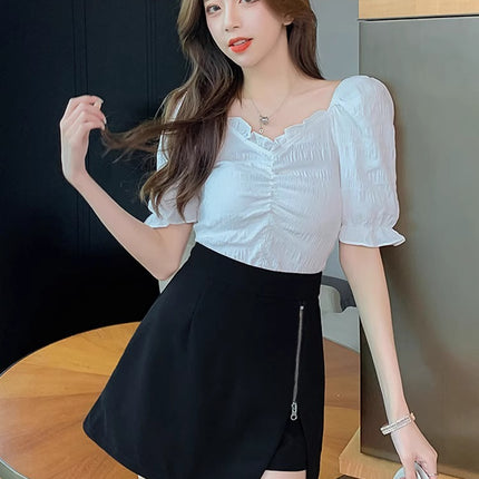 Women's Skirt Pants 2024 Spring New Design Asymmetrical High-Waist Slimming Look A-Line Hip Skirt One-Piece Culottes