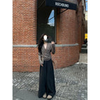 Grey Black Wide Leg Pants / S