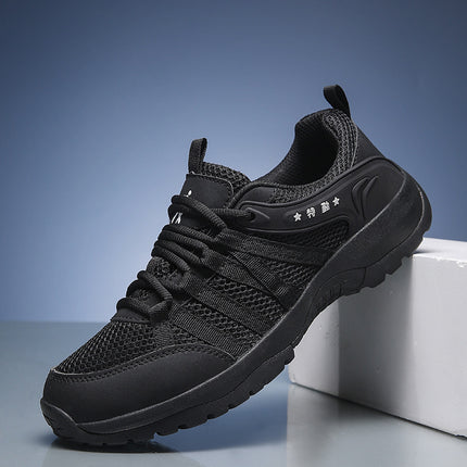 New Style Training Shoes for Men, Black Wear-Resistant Running Shoes, Physical Fitness Shoes, Large Size Training Fire Shoes, Liberation Shoes, Construction Site Rubber Shoes