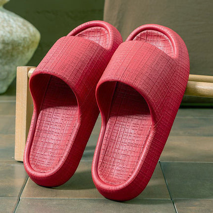 Thick-Soled Sandals for Women 2025 New Summer Home Indoor Bathing Non-Slip Simple Shit-Stepping Couple Slippers for Men