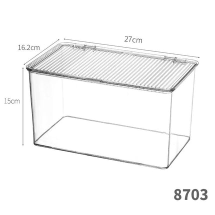 Storage box with lid storage box transparent acrylic kitchen cosmetics sundries station snacks toys clothes books