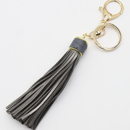 Wax line alloy gift leather tassel car key chain women's bag pendant key chain jewelry Amazon diy