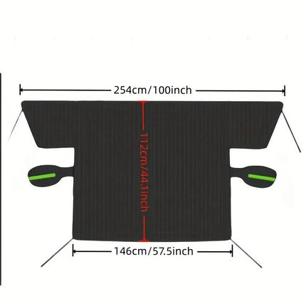 Cross-Border Car Snow Cover, Winter Front Windshield, Anti-Freeze, Anti-Frost and Snow Cover, Magnetic Snow Cover, Half Cover, Car Cover Wholesale
