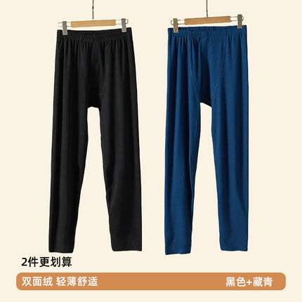 Men's long johns hot seamless warm pants thickened fleece-lined German winter wear plus size leggings wool pants line pants