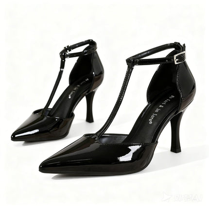 Simple and Fashionable Pointed Toe High Heel Sandals for Women 2025 Summer New Style White Stiletto Heel Hollow Sandals Casual Women's Shoes