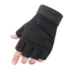 Black (half finger gloves) / M