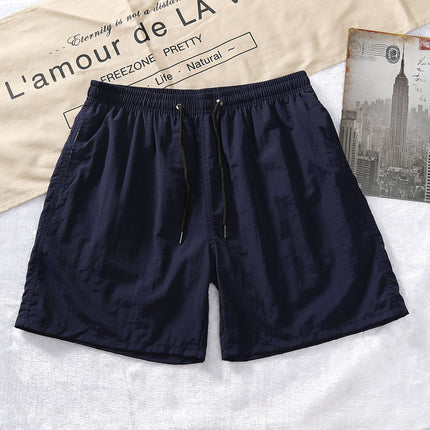 Summer Men's Beach Casual Shorts 2026 New Model Cross-Border Amazon Solid Color Simple Men's Shorts Dropshipping