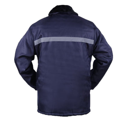 Winter Cotton-Padded Jacket for Men, Fleece-Lined and Thickened for Cold Protection, Thermal Insulation, Reflective Strips, Cotton Coat Set, Labor Protection, Cold Storage, Construction Site, Welding Cotton-Padded Jacket