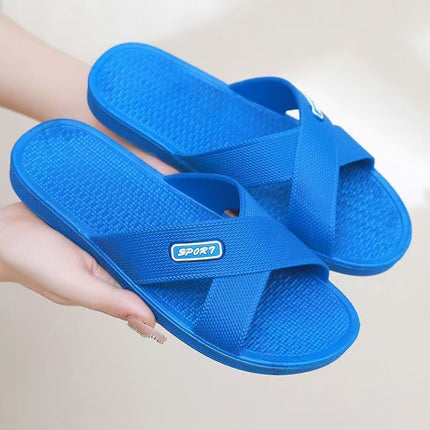 368 Women's Classic Style Summer New Women's Home Slippers Bathroom Bath Non-Slip Cross Slippers Wholesale