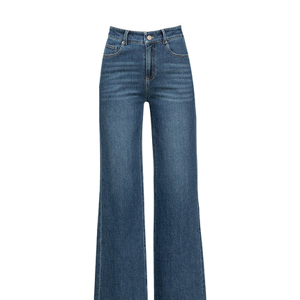 Trendy Denim Wide-Leg Pants 2026 Spring New Style Loose Drape Slimming Flared Pants Casual Versatile Floor-Length Trousers