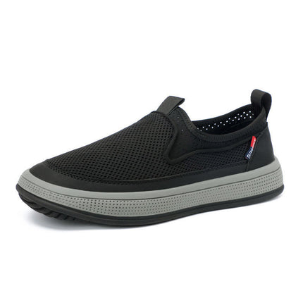 Old Beijing Cloth Shoes Men's Summer New Cloth Shoes Breathable Deodorant Mesh Men's Mesh Shoes Casual Middle-Aged and Elderly Dad Shoes