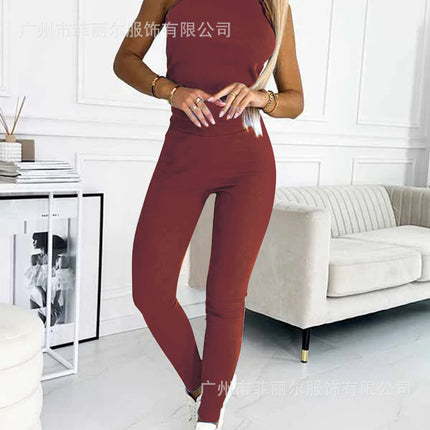 Amazon Hot Products Women's Sports Casual Hooded Sweater Thickened Thread Slim Vest Pants Three-Piece Set