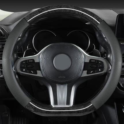 2024 new peach wood grain car steering wheel cover factory direct sales of a generation of hair