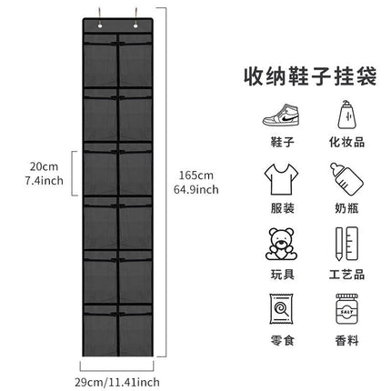 Cross-border Hot Sale 24-door Hanging Bag Storage Bag Storage Bag Shoes Storage Bag Multi-layer Grid Storage Hanging Bag