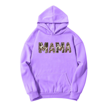 AliExpress ebay foreign trade cross-border mama printed hooded sweater autumn and winter European and American men's and women's top fashion loose