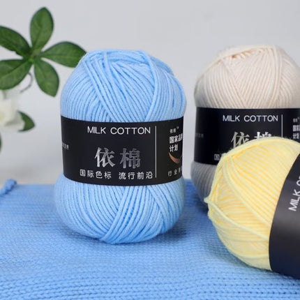 4-Ply Yarn, Four-Strand Milk Cotton Yarn, Milk Cotton Yarn Ball, Baby Fine Combed Cotton Yarn, Cotton Spinning Yarn Material Pack Wholesale