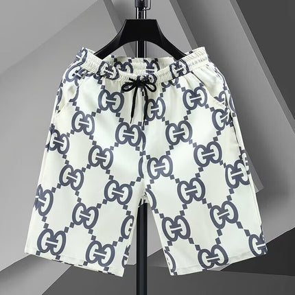 2025 Summer Men's Thin Fashion Casual Sports Shorts Trendy Full Print Beach Floral Versatile Shorts