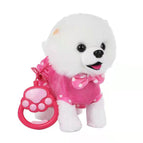 Pure english battery model / Traction rope pink clothes white rich dog