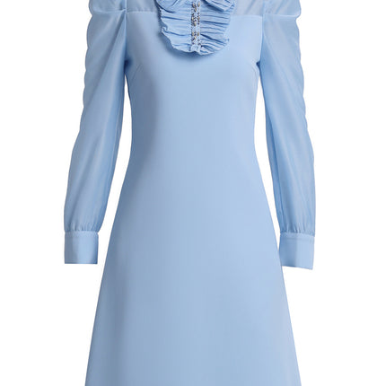 Elegant and Sophisticated Dress with a Doll Collar, French Style, Black, New Spring 2026 Collection, A-Line Midi Dress