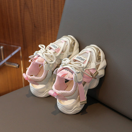 Children's frame shoes 2025 summer explosion female baby hollow mesh breathable sneaker boy casual shoes tide
