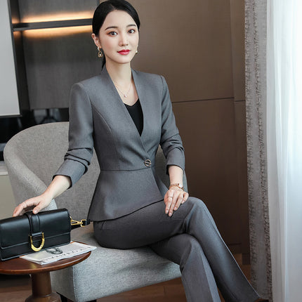 Professional Dress Temperament Goddess Fan suit Suit FormaTIONAL Suit Beauty Salon Front Desk Tooling Hotel Manager Work Clothes High-end