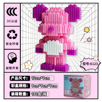Compatible with Lego violent Bear series particle building blocks cartoon puzzle boys and girls stitching toys children gift wholesale