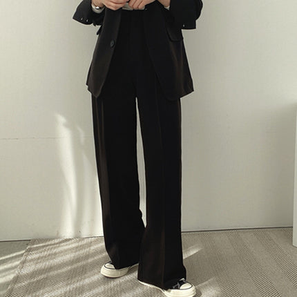 Women's Suit Pants Spring and Autumn 2026 New Korean Style Trendy Design Niche Casual Black Suit Set