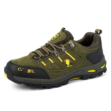Qifeng Camel Autumn and Winter New Outdoor Hiking Shoes Men's Non-Slip Wear-Resistant Hiking Dad Shoes Hiking Sports Men's Shoes