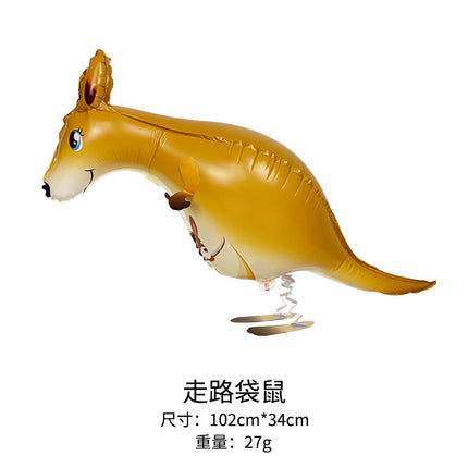 Walking animal balloon online celebrity cartoon walking pig balloon night market stall push aluminum film balloon wholesale