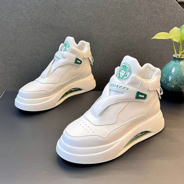 2023 Summer New Air Cushion Shoes Men's Autumn Trendy All-match High-top Casual Shoes Inner Heightening Comfortable Sneakers for Men