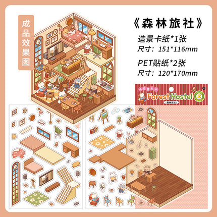 Infeel.Me Extra Large Scenery Stickers Today's Business Hours Open - Part Twelve DIY Journal Scene Stickers