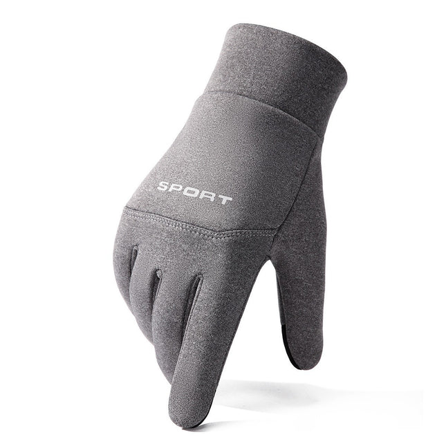 Outdoor Cycling Gloves for Men and Women in Winter, Fleece-Lined, Warm, Touch-Screen, Non-Slip, Cycling, Mountaineering, Skiing, Waterproof and Windproof, Cross-Border