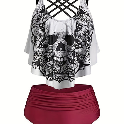 European and American swimsuit 2024 new fashion sexy tether chain bikini swimsuit two-piece wholesale foreign trade