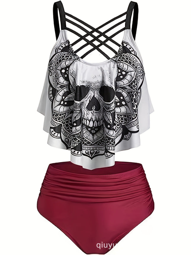 European and American swimsuit 2024 new fashion sexy tether chain bikini swimsuit two-piece wholesale foreign trade