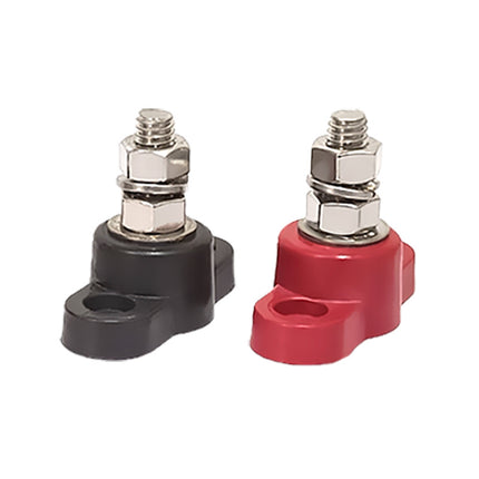 Inch single connection stud red and black pair of car saloon yacht battery modified connection post 3/8 5/16 1/4