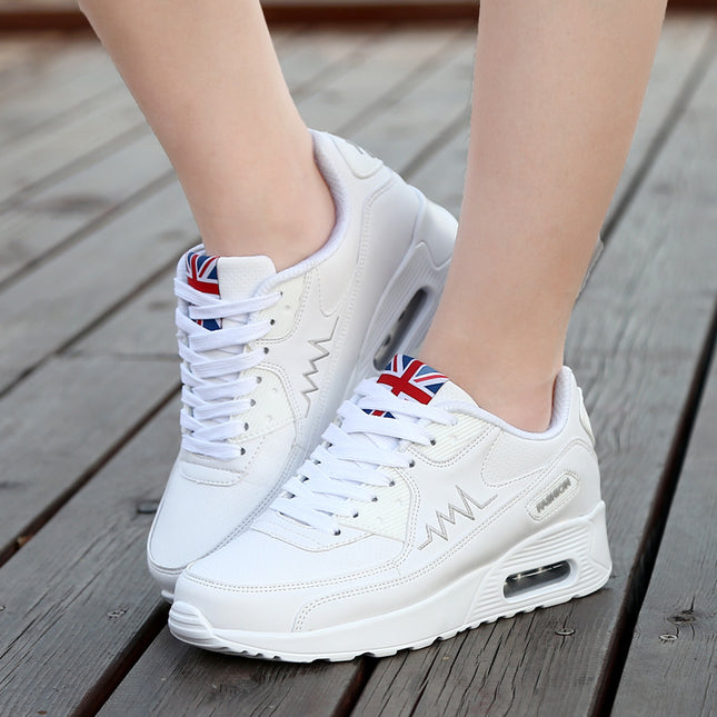 Women's Casual Shoes, Four-Season Shoes, New Women's Shoes, Fashionable Korean Style White Shoes, Low-Top Air-Cushioned Sneakers