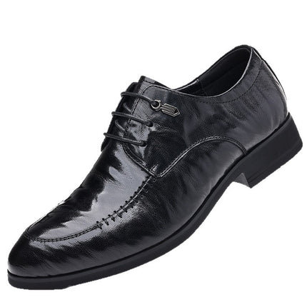 Leather Shoes for Men, Genuine Leather, British Style, Business Formal Casual Shoes, Groom's Wedding Shoes, Versatile, Breathable, Soft-Soled Leather Shoes
