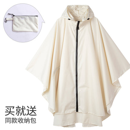 Amazon Fashion Cloak Raincoat Adult Men and Women Zipper Cloak Raincoat Poncho Backpack Cycling Outdoor Camping