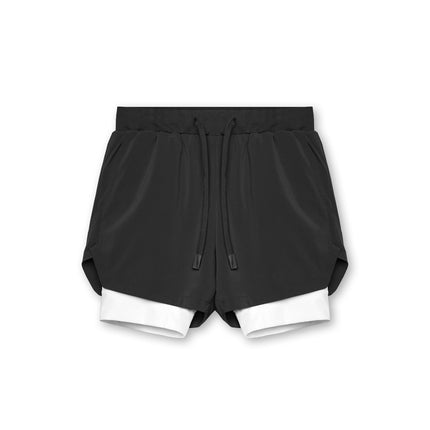 Summer New Muscle Fitness Brothers Sports Anti-embarrassment Double-layer Shorts Men's Casual Sports Pants Men