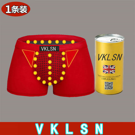 Factory Direct Supply Milk Silk Magnet Health Care Underwear Men's Boxer Shorts Head Quick Hand Shake Sound Hot Selling British Sweatpants
