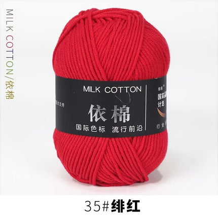 4-Ply Yarn, Four-Strand Milk Cotton Yarn, Milk Cotton Yarn Ball, Baby Fine Combed Cotton Yarn, Cotton Spinning Yarn Material Pack Wholesale