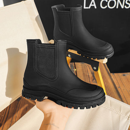 Cross-border women's new water shoes plastic waterproof shoes outdoor work rain shoes light non-slip rubber shoes kitchen overshoes