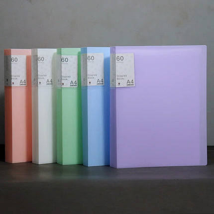 Cross-Border A4 Folder Transparent Insert 40 Information Book Test Paper Storage Bag Music Score Office File Folder Binder
