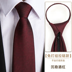 8cm Calm Wine Red Zipper
