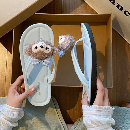Gorgeous Cartoon-Style Cute Shirley Flip-Flops for Girls, Summer 2025 New Trendy Internet Celebrity Slippers, Non-Slip